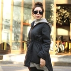 BBon-J - Knit Trim Drawstring Waist Jacket