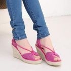 Lane172 - Genuine Leather Platform Wedge Sandals