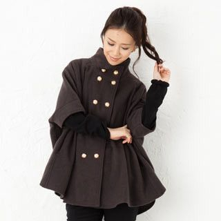 Stand Collar Double-Breasted Jacket Stand Collar Double-Breasted Jacket