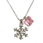 6thJune - 'Mezzo-Piano' - 'Snowy Concerto' Necklace with Pink Swarovski Crystal Butterfly 6thJune - 'Mezzo-Piano' - 'Snowy Concerto' Necklace with Pink Swarovski Crystal Butterfly