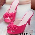Smoothie - Beaded Bow-Accent Mules