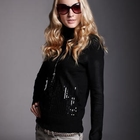 Moonbasa - Turtleneck Sequined Knit Top