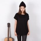 miss panda - Round-Hem Dip-Back Top