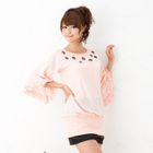 ageha@shibuya - Grommet Neckline Ruffle Trim Top