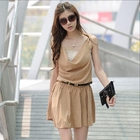PUFFY - Drape Front Sleeveless Dress