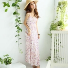 Tokyo Fashion - Sleeveless Floral Chiffon Maxi Dress