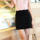 Tokyo Fashion - Pleated Bow-Accent Skirt