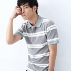 MR.PARK - Contrast-Trim Striped Polo Shirt