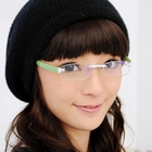59 Seconds - Rimless Plastic-Temple Glasses (Non-Prescription Lens Included)