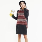 BBon-J - Knit Panel Hooded Dress