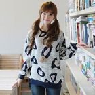 CLICK - Leopard-Print Knit Pullover