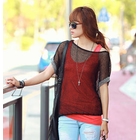 REDOPIN - Asymmetric-Hem Pointelle Knit Top