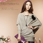 Tokyo Fashion - Dolman-Sleeve Sequined Bow Knit Top