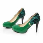 Smoothie - Lace-Panel Patent Pumps