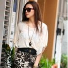 SOHO Central - Rosette Panel Knit Top (Belt not Included)