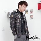 NanNom - Hooded Plaid Shirt Jacket