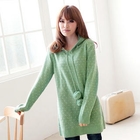 Tokyo Fashion - Heart-Pattern Hooded Sweater Dress