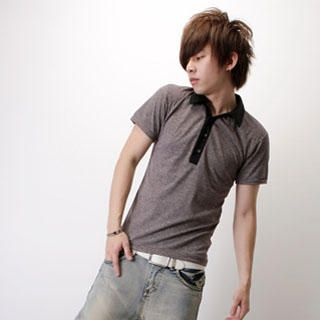 Striped Short Sleeve Polo Shirt Striped Short Sleeve Polo Shirt