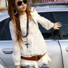 SHY SHY - Blouson-Sleeve Lace-Detail Blouse