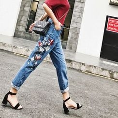 Jack Grace - Embroidery Boyfriend Jeans Jack Grace - Embroidery Boyfriend Jeans