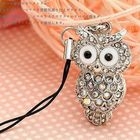 Miss Girl - Rhinestone Owl Mobile Strap