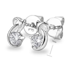 MaBelle - 18K White Gold Diamond Earring