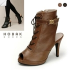 HOBAK girls - Genuine Leather Open-Back Ankle-Boots