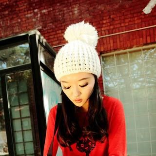 Dual Pompom-Accent Beanie