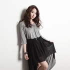 HARU - Asymmetric Hem Chiffon Skirt