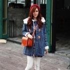 BBon-J - Fleece-Lined Distressed Denim Coat