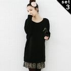 lovemark - Set: Knit Top + Slipdress + Bow-Brooch