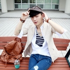 Style Engin - 3/4-Sleeve Linen Blazer