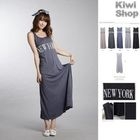 Kiwi Shop - 'New York' Print Sleeveless Maxi Dress