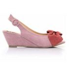 Lane172 - Bow-Accent Slingback Wedges