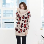 PAPA JEANS - V-Neck Leopard Print Knit Top