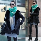 NunBusin - Faux-Fur Lined Faux-Leather Coat