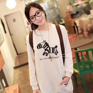 Brushed Fleece Pullover Dress