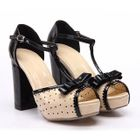 Angel Love - Bow-Accent Contrast-Color Sandals