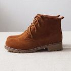 Ni-kiyo - Faux-Suede Lace-Up Ankle Boots