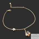 Cuteberry - Jeweled Flower Drop Anklet