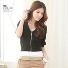 LOYER.mod - Textured Cropped Zip Jacket