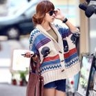 REDOPIN - Patterned Knit Cardigan (2 Designs)