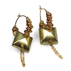 Truffles - Gold Rivet Hoop Earrings