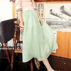 Ando Store - Elastic-Waist Chiffon Long Skirt