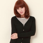 ZOO - Lace-Trim Bow-Print Top
