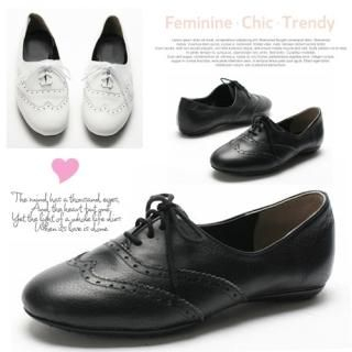 Genuine Leather Oxford Flats Genuine Leather Oxford Flats