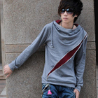 MR.ZERO - Zip-Accent Two-Tone Hooded Top