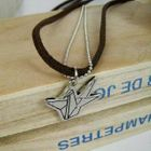MyLittleThing - Silver Bird Leather Double Necklace