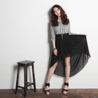 HARU - Cut-Away Shoulder Oversize Top