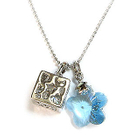 6thJune - 'Dream' - Guarding Angel Necklace with Swarovski Light Blue Crystal Flower